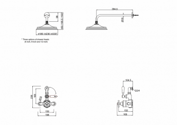 Avon Thermostatic Exposed Shower Valve Single Outlet